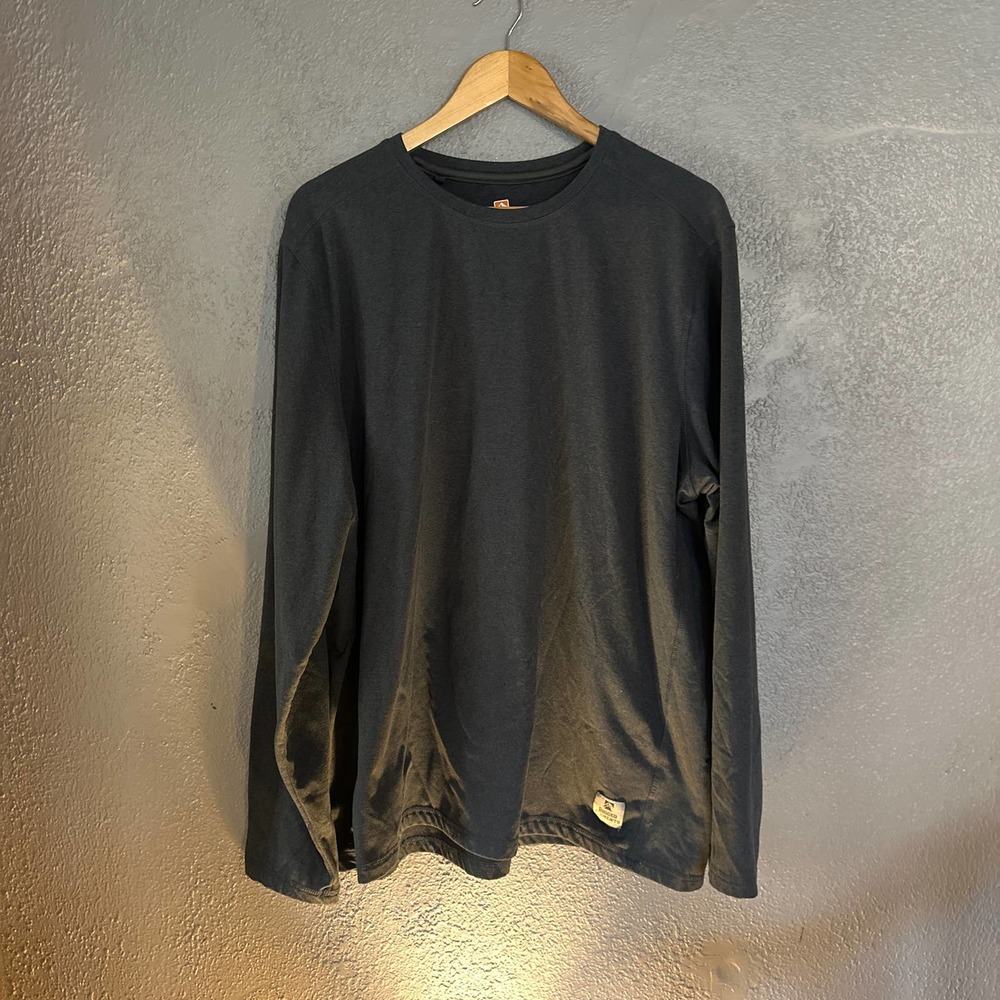 RUGGED ELEMENTS men’s long sleeved shirt black size 2XL